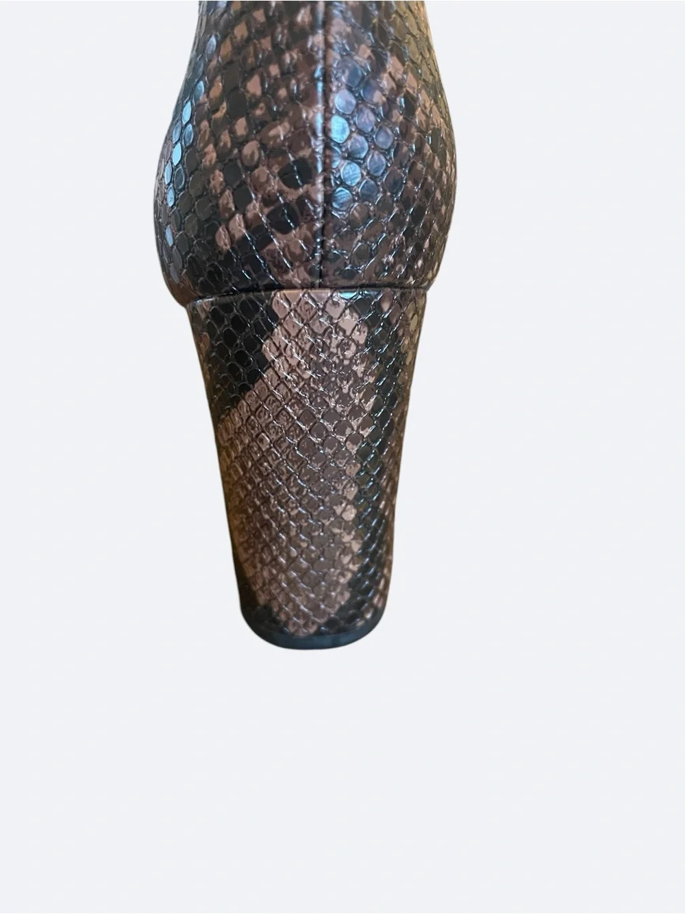 Steve Madden Brown Snake-Print Over-the-Knee Pointed-Toe Boots
